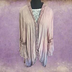 Lilac purple short duster